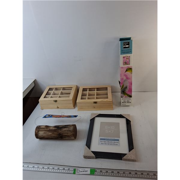 Parakeet Nest, Paint by Number Kit, Wooden Storage Boxes 9.5" x 7.75" x 3.25", Photo Frame