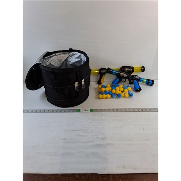(1) California Innovation -  Cooler Bag (12" x 12" Deep) (2) Atomic Power Poppers & Foam Balls