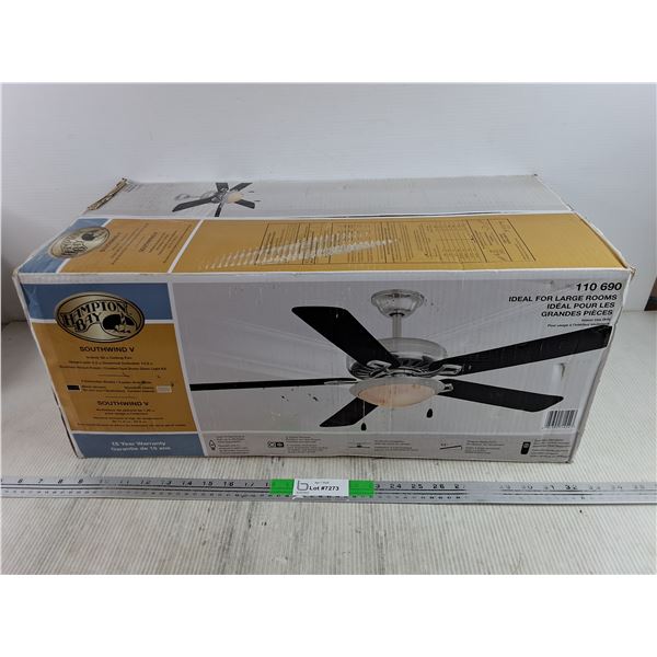 Hampton Bay Southwind V Black Ceiling Fan - Sealed, NIB - PICK UP ONLY
