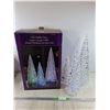 Image 1 : (3) LED Holiday Trees - Powers On, As Is - PICK UP ONLY