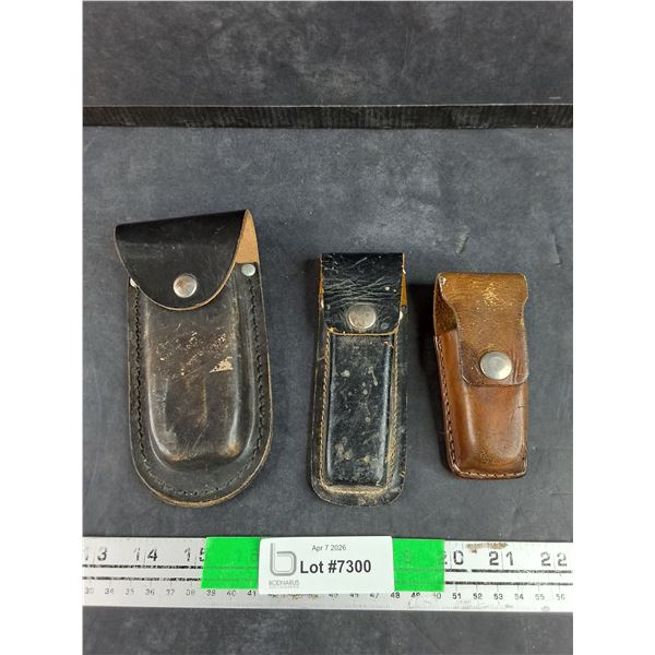 (3) Leather Knife Sheaths