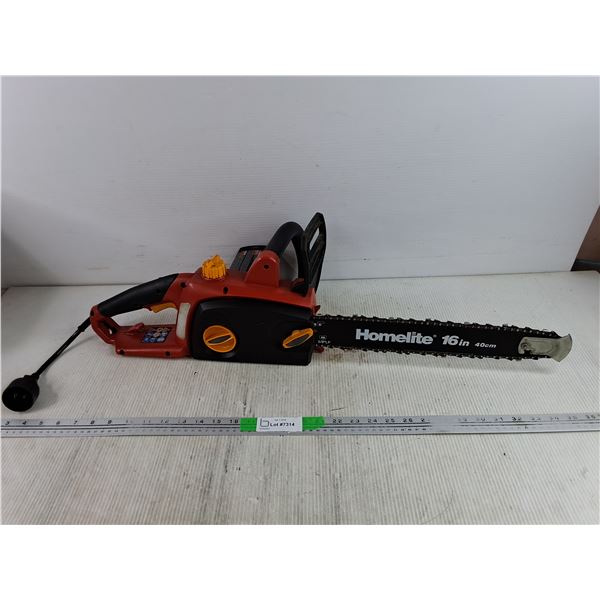 Homelite 16" Electric Chainsaw - Consignor Said Works, Cannot Ship
