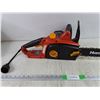 Image 2 : Homelite 16" Electric Chainsaw - Consignor Said Works, Cannot Ship