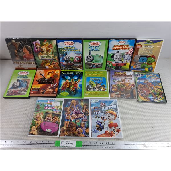 Assorted DVDs - The Lion King, Scooby Doo, Robin Hood, Misc