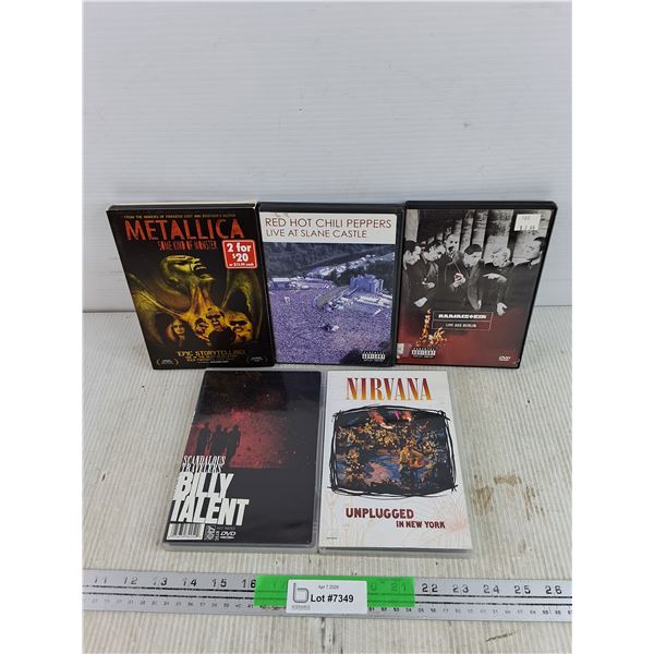 Assorted DVDs - Metallica, Rammstein, Nirvana, Misc