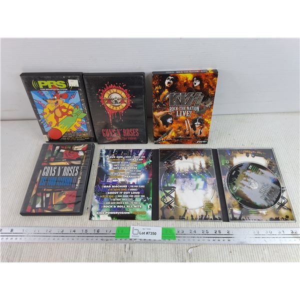 Assorted DVDs - Kiss, Guns N' Roses, PBS - Missing Disc