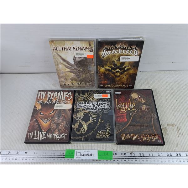 Assorted DVDs - Lamb of God, HateBreed, All That Remains, Misc
