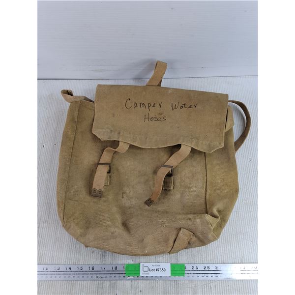 Vintage Military Tote Bag 14" x 13"