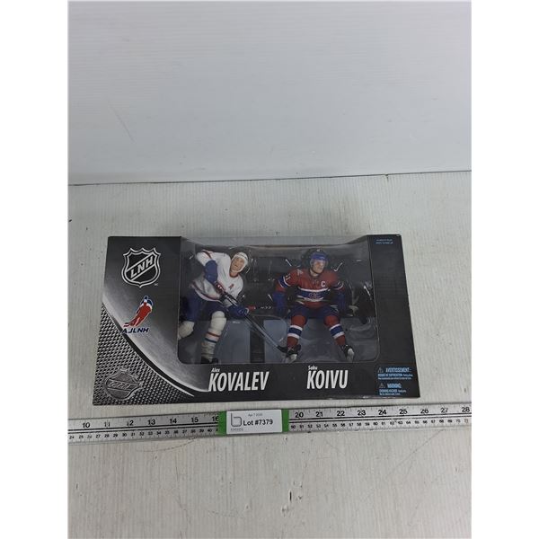 NHL Montreal Canadians Alex Kovelev & Saka Koivu Figurines Appears NIB