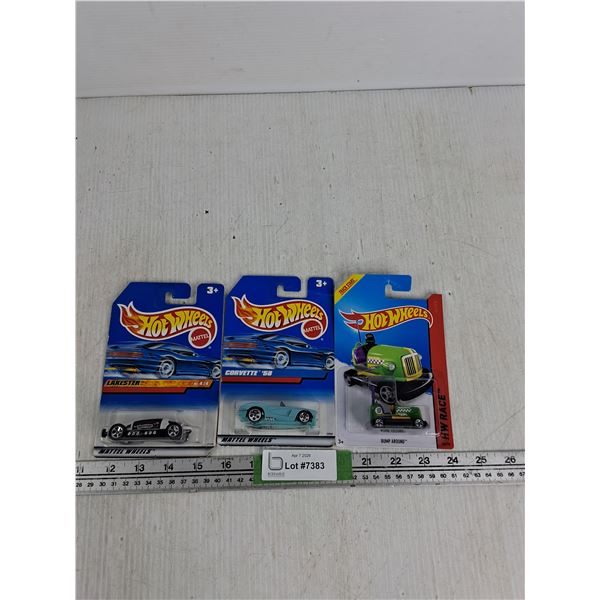 (3) Hotwheels- Lakeshore, Corvette, Bump Around- All Appear NIB