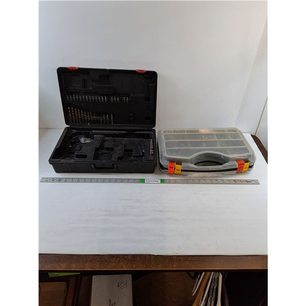 (1) Handyman Drill Case - Case / Bits Only (1) Parts/Installers Case  - Washers, Nuts, Hooks, Misc.