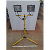 Image 1 : * Dual Halogen Work Light/Tripod -  Powers On (52") Cannot Ship
