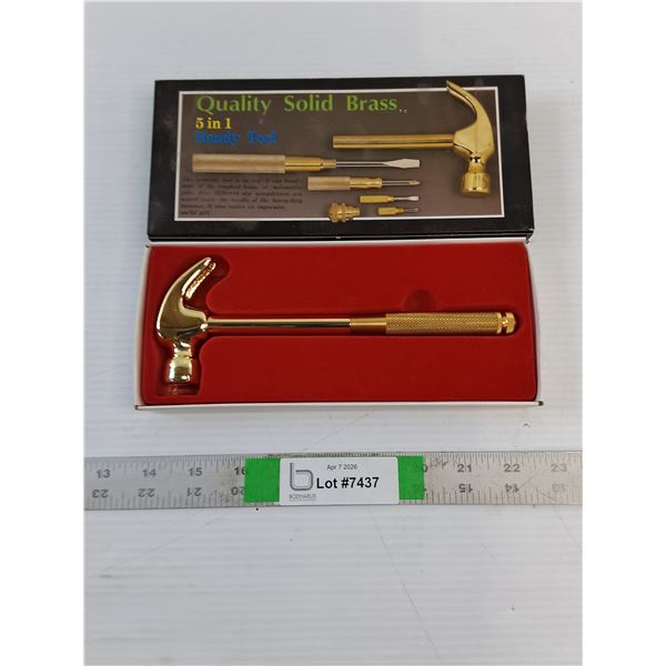 Solid Brass 5 in 1 Tool -  Paper Weight Super