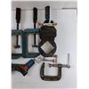 Image 2 : Assorted Clamps  -  Band Clamps, C-Clamp, Angle Clamp, Vise, Misc.