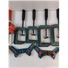 Image 3 : Assorted Clamps  -  Band Clamps, C-Clamp, Angle Clamp, Vise, Misc.