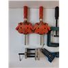 Image 4 : Assorted Clamps  -  Band Clamps, C-Clamp, Angle Clamp, Vise, Misc.