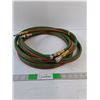 Image 1 : 10' -  1/2" Pressurized Gas Lines w/Apollo Cock Connectors (Oxy-Acetylene) NOT TESTED - As Is