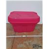Image 1 : * Storage Tote  -  24" x 14" x 16" / (53) Coat Hangers - Cannot Ship