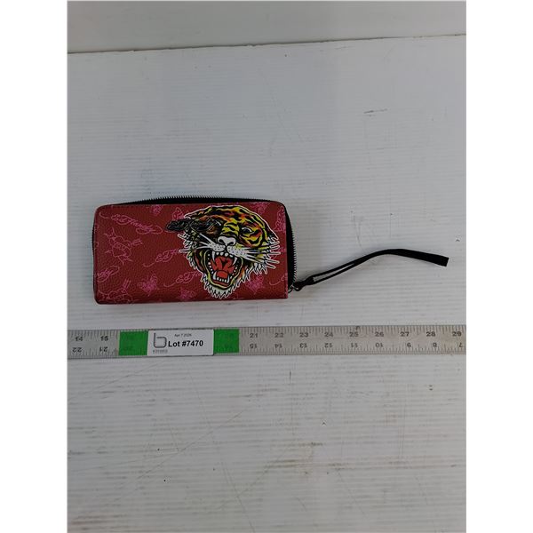 Ed Hardy Vegan Leather Wallet Wristlet/Pink & Mercari (New-In-Box)