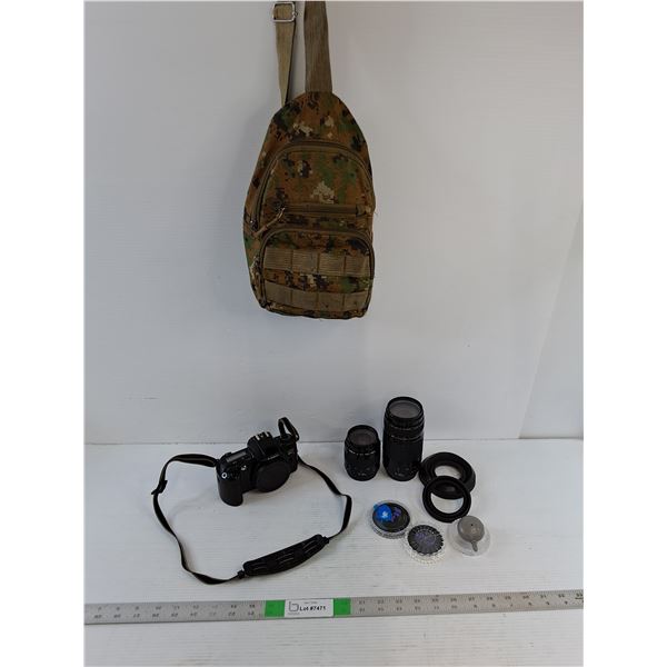 Camera -  Canon EOS RebelX / Zoom Lenses (35-80mm & 75-300mm) As Is