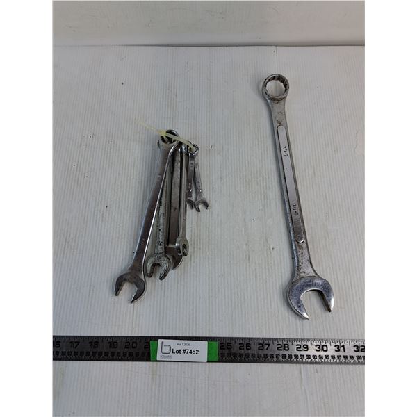 Assorted Wrenches. Sizes in Pictures