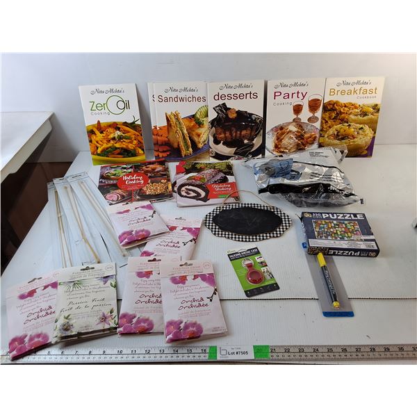 Respirator Facepiece, Cookbooks, Fragrance Sachets, Misc.
