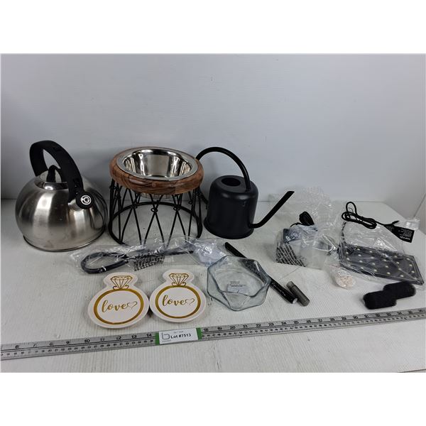 Tea Kettle, Elevated Dog Bowl, Fish Tanks Parts, Misc- As Is