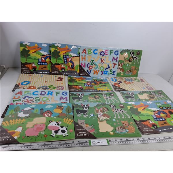 (12) Children's  Wooden Puzzles