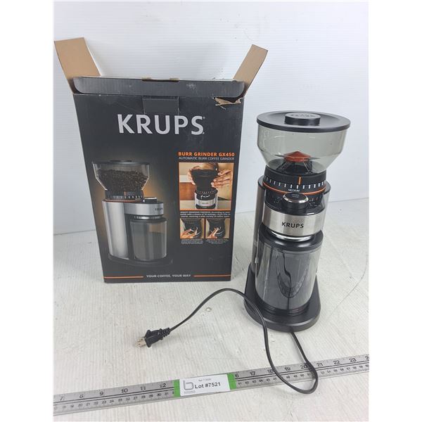 Krups Burr Coffee Grinder - Appears New , As Is