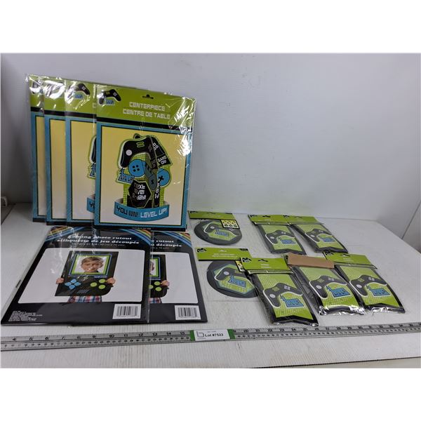 Video Game Birthday Party Decor - Photo Cutout, Center Piece, Banner