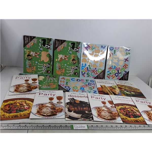 (6) Wooden Children Puzzles & (9) Cooking Books