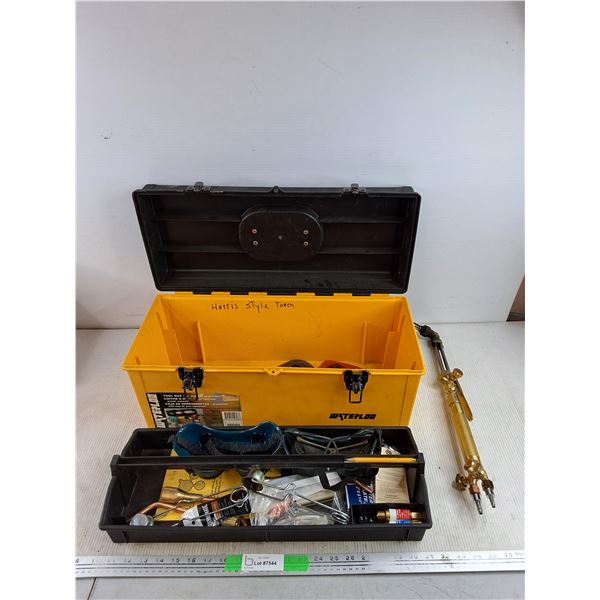 Waterloo Plastic Tool Box, Torch, Safety Goggles, C Clamps, Misc - PICK UP