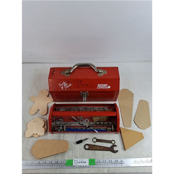 SGI Metal Tool Box 13" x 6" x 6" , Socket Holders, Wrenches, Misc