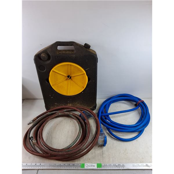 Wedco Oil Pan/Can, Power Fist Heavy Duty Extension Cord 7', Air Hose - PICK UP ONLY