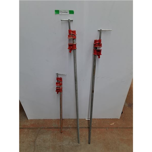 *(3) 1/2" Pipe Clamps 46", 48", 27" - PICKUP ONLY