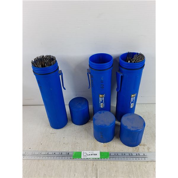 (3) Power Fist Welding Rod Storage Containers, Welding Rods