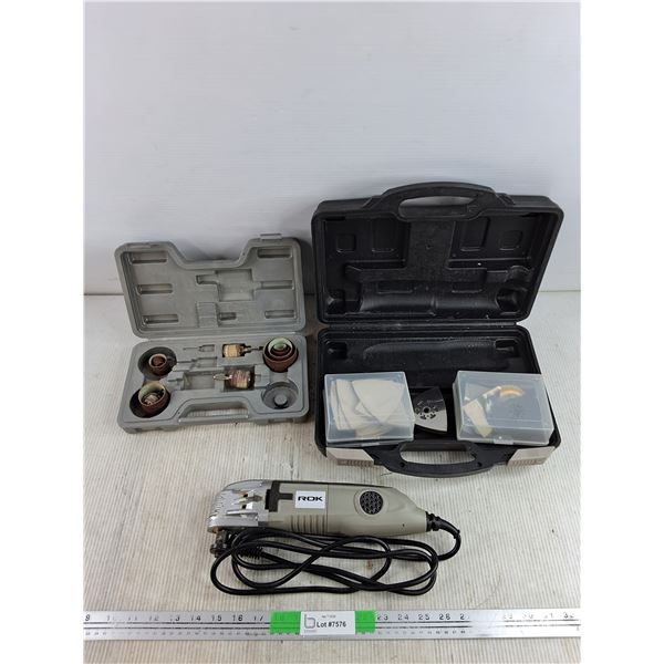 ROK Oscillating Multi Tool - Powers On, As Is, Sanding Drums