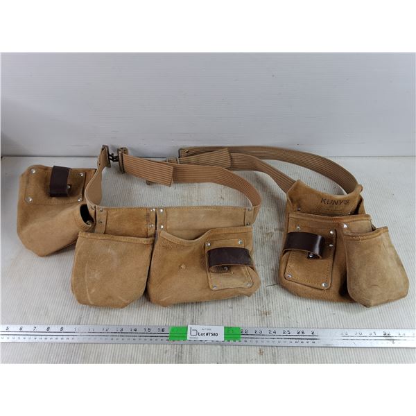 (2) Kuny's Suede Leather Tool Belts