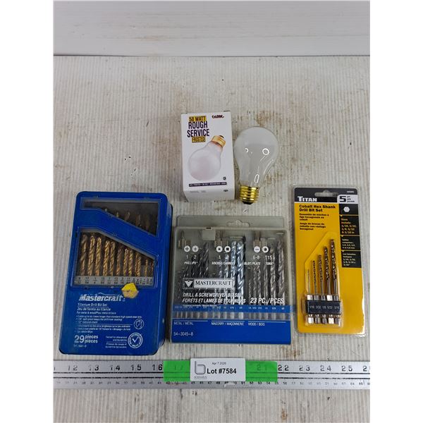 Titan & Mastercraft Drill Bits, 50 Watt Rough Service Frosted Light Bulb