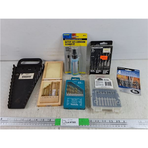 Magnetic Wrench Holder, Drill Bits, Battery Anti Corrosion Cleaner Kit, 4W Bulbs