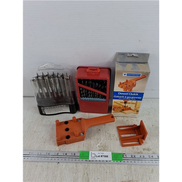 Mastercraft Dowel Quick, 15 Piece Wood Spade Bit Set & Drill Bit Set