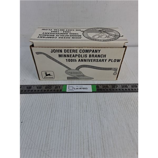 John Deere Minneapolis Branch 100th Anniversary Plow (NIB)