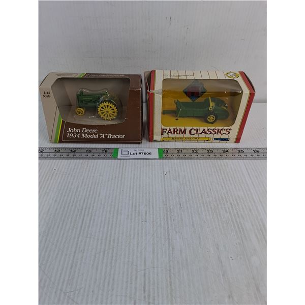 1:43  1934 John Deere Model "A" Tractor and Manure Spreader (NIB)