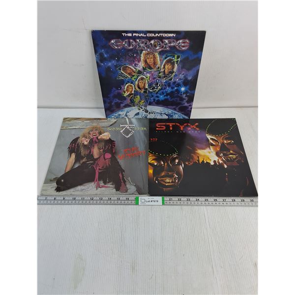 (3) Records-Twisted Sister,Styx and Europe-Near Mint, Original Inner Sleeve