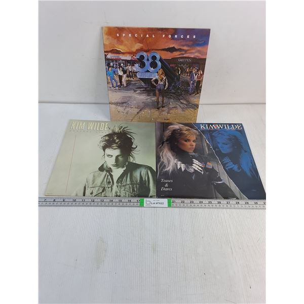(3) Records-(2) Kim Wilde and 38 Special-Near Mint-Original Inner Sleeve