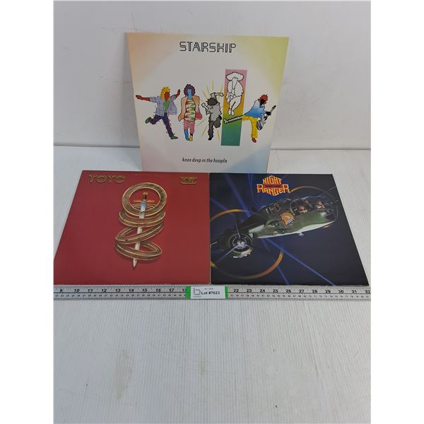 (3) Records-Toto,Starship and Night Ranger-Near Mint-Original Inner Sleeve