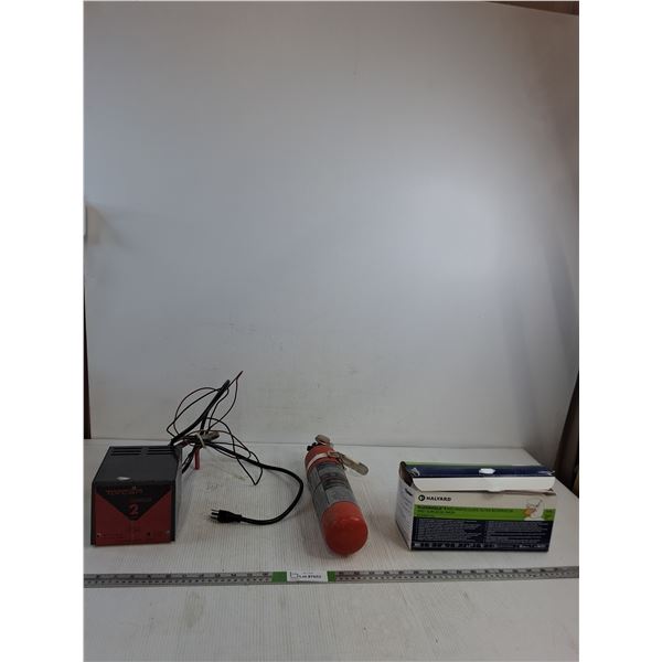 Torcan Heater (as is), Fire Extinguisher,Halyard Filter Respirator Masks- CANNOT SHIP
