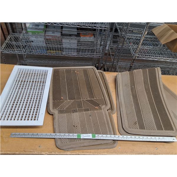 Egg Crate Return Air Grill, Vehicle Mats ( as is) - PICK UP ONLY