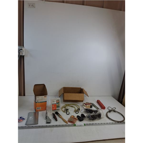 Ear Plugs, Strong Tie Connectors & Nails, Paintbrush, Sunglasses, Misc