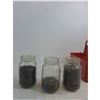 Image 1 : *^(3) Jars of Led Shot in Plastic Coke Carrier ( as is)
